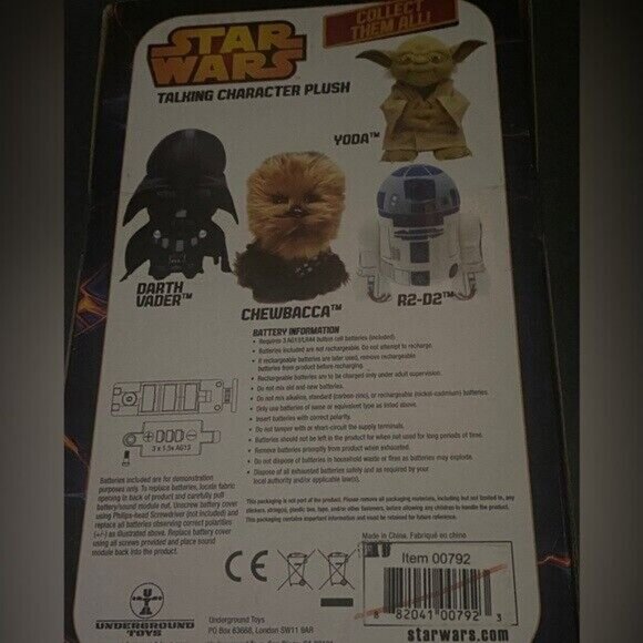 Darth Vader Talking Plush With Christmas Hat Star Wars Hat 9" - Picture 2 of 5